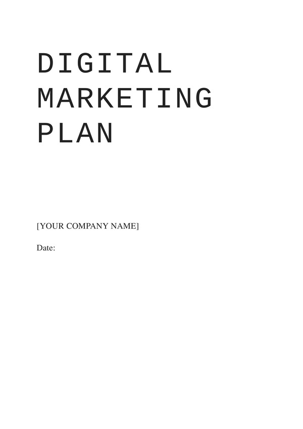 Digital Marketing Plan Template - Smart Sales Kit